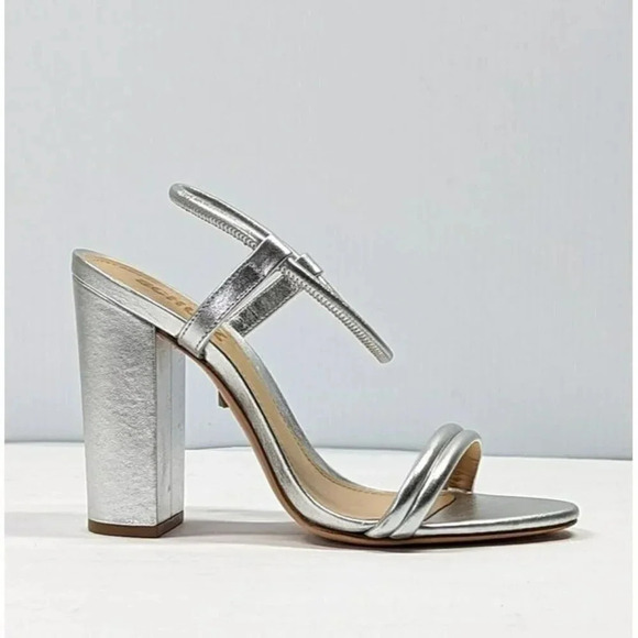 Schutz Women's Pincesa Silver Metallic High-Heel Sandals Size 6.5 B (MSRP $170) - Picture 3 of 12